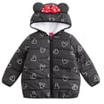 thumbnail image 1 of Chaqueta acolchada de Minnie Mouse de Disney para niñas con capucha, negra, talla 5, 1 of 5