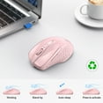 thumbnail image 2 of TECKNET Wireless Mouse (2.4G & BT5.0/3.0) Silent 4800 DPI Computer USB A & Bluetooth Mouse 6 Buttons, Wide Compatibility - Pink, 2 of 8