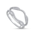 thumbnail image 2 of AFFY Infinity Wedding Ring Guard Enhancer, 0.40CT Moissanite Diamond 14K White Gold over Silver-7, 2 of 8
