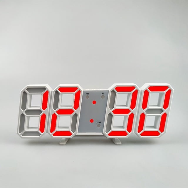 Reloj digital LED 3D creativo, reloj de pared, reloj de escritorio, reloj despertador electrónico, reloj de pared para sala de estar, bricolaje