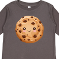 thumbnail image 4 of Inktastic Kawaii Happy Chocolate Chip Cookie Boys or Girls Long Sleeve Toddler T-Shirt, 4 of 5