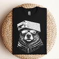thumbnail image 3 of Retro Bear with Cheese Grater Hat and Sunglasses Vintage T-Shirt – Funny Graphic Tee for Men & Women, 3 of 5