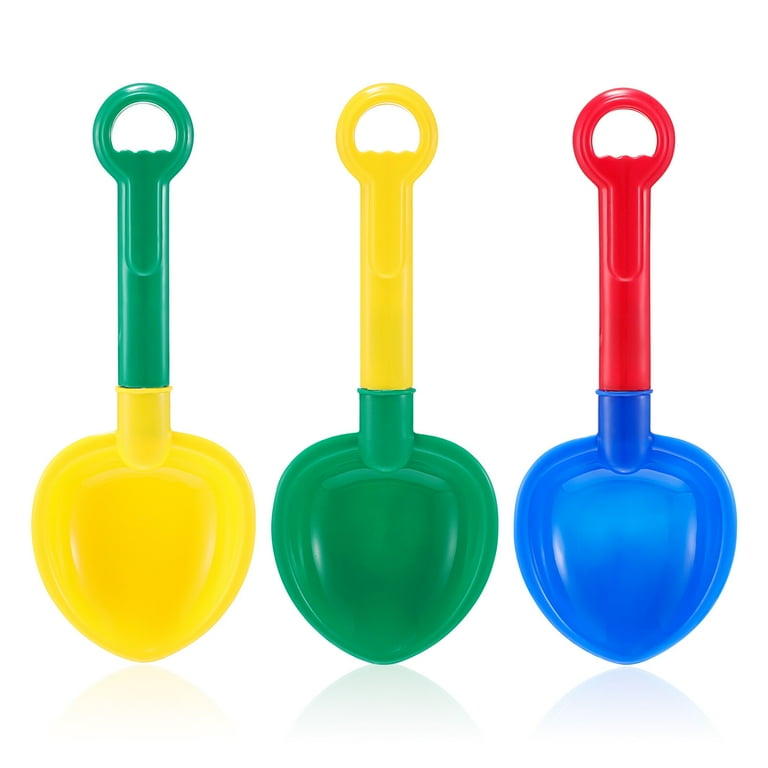 TOYANDONA 3pcs PP Sand Shovel Scoops Beach Toys Sand Toys Lightweight Kids Sand Scoop Plastic Shovels Random Color