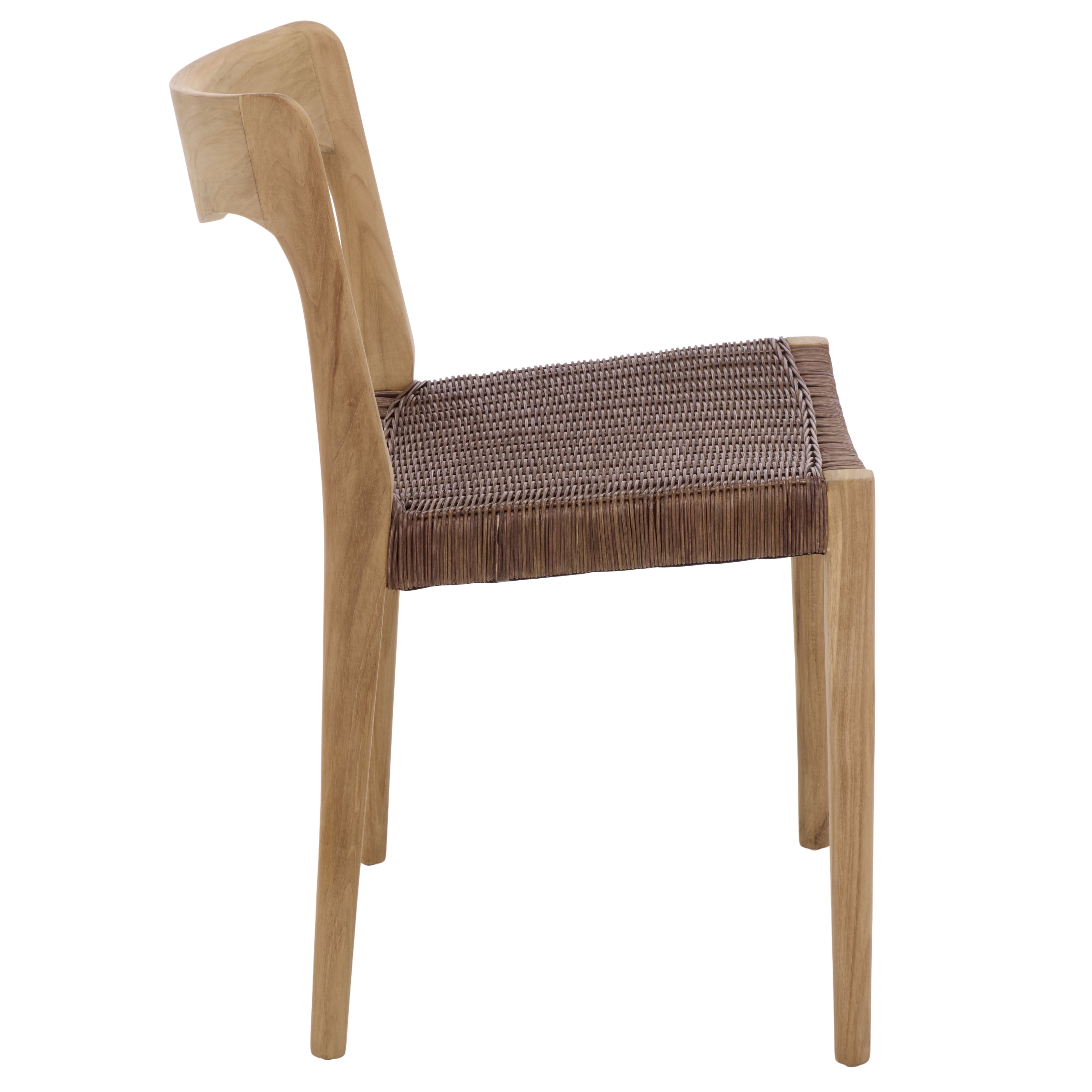 Safavieh Sezja Wicker Scandinavian Wood Dining Side Chair, Natural/ Honey