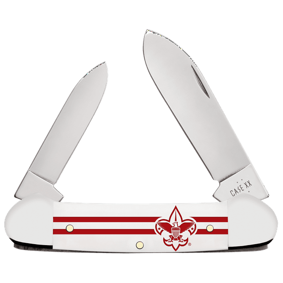Case XX Knives Canoe Scouting America White Synthetic Pocket Knife