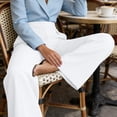 thumbnail image 6 of Lmnyox Women's Pants Wide Leg Elastic High Waist Dress Pants Casual Business Office Trousers with Pockets, 6 of 9
