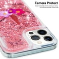 thumbnail image 5 of Case for iPhone 14 Pro, iPhone 14 Pro Case Cute Pink Glitter Luxury Sparkle Liquid for Girls Women Quicksand Clear Soft TPU Protective Phone Case for iPhone 14 Pro 6.1 inch Wink Unicorn, 5 of 10