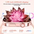 thumbnail image 4 of Reloj inteligente aeac con pantalla AMOLED de 1,99 pulgadas, 3 ATM, resistente al agua, rosa, 4 of 8