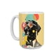 thumbnail image 1 of Taza de cerámica 445 ml con diseño ilustrado de perro pitbull, 1 of 7