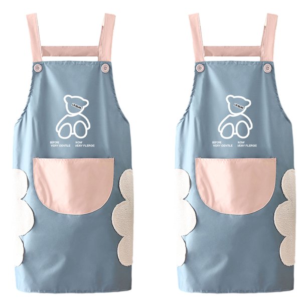 2 nuevos delantales de PVC, delantales reutilizables, chaleco sin mangas de cocina para el hogar impermeable y a prueba de aceite