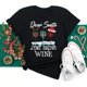 thumbnail image 1 of Novedad de verano, sombreros de Navidad de copa de vino para mujer, camiseta negra, regalos de Navidad, camiseta de dibujos animados, Top Harajuku con cuello redondo, 1 of 4