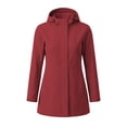 thumbnail image 3 of Smsaxvxz Womens Rain Jackets Fall Fashion Solid Zip Up Waterproof Windbreaker Coat Casual Mid Tops with Pockets Wine M, 3 of 3
