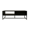 thumbnail image 5 of Bali Coastal Modern TV Stand with Storage Cubby and Natural Wood Drawer, Black, 5 of 6