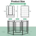 thumbnail image 3 of 40 inch Tall 8 Panels Metal Mesh Dog Playpen with 2 Door for Large/Medium/Small Dogs Exercise Outdoor Indoor, 3 of 8