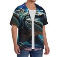thumbnail image 2 of Kdxio Men's Hawaiian Shirt for Men Short Sleeve Shirt Starry Sky Colorful Crocodile A Summer Casual Holiday Beach Button Down T-Shirts, 2 of 5