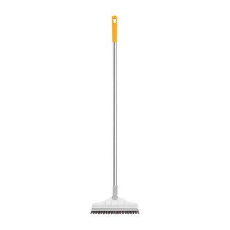 

Huaai Cleaning Brush 2 In 1 Floor Brush Ber With Long Handle Grout Brush Scrape Stiff Cleaning Brush With Squeegee 120°Rotating Tile Brush For Cleaning Bathroom Glass Patio Kitchen Grey