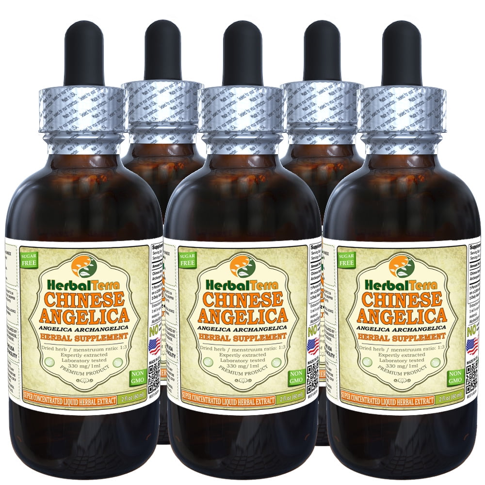 Chinese Angelica (Angelica archangelica) Tincture, Organic Dried Root Liquid Extract (Herbal