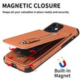 thumbnail image 6 of Dteck Wallet Case for iPhone 11 Zipper Wallet Case with Credit Card Holder Slot Zipper Handbag Purse Protective Leather Case for Apple iPhone 11 6.1",Brown, 6 of 8