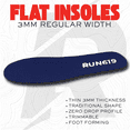 thumbnail image 2 of Run 619 Zero Drop Shoe Insoles, Traditional Shape, Foot Forming, Regular Width - Thin, Firm, Flat Shoe Inserts - Men's 14-14.5, 2 of 6