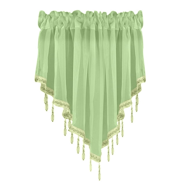 Rideau Drapé Couleur Unie, Rideau Fini pour Chambre, Déco Maison, Design Triangle, Petit Rideau pour Cuisine et Salon 51 X 24 Pouces