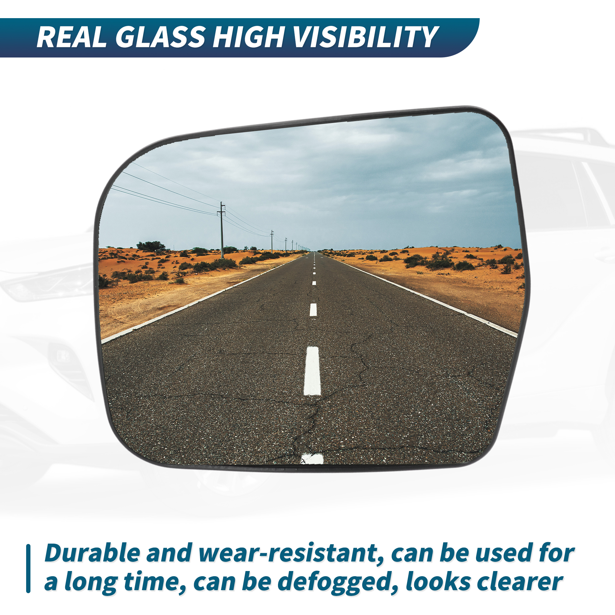 Unique Bargains Heated Wing Mirror Glass for Toyota Highlander 2001-2007 Left Side
