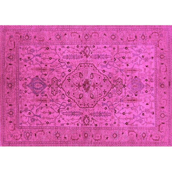 Ahgly Company Indoor Rectangle Oriental Pink Traditional Area Rugs, 2' x 3'