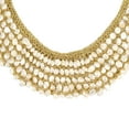 thumbnail image 3 of Freshwater Dyed Pearls Collar Bib Silk Net Necklace, 3 of 3