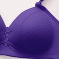 thumbnail image 6 of Gyexs Women Casual Striped Bralette Comfortable Breathable Non Padded Wireless Adjustable Everyday Bra, Purple, Size 40, 6 of 8