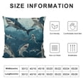 thumbnail image 5 of Qinduosi  Blue Cartoon Shark Print Throw Pillow Case Home Decorative Cushion Cover for Sofa Couch Bedding  White, 5 of 5