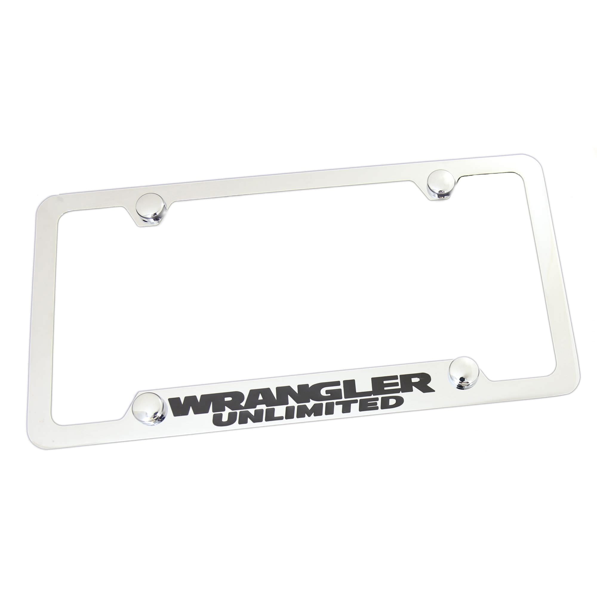 Jeep Wrangler Unlimited License Plate Frame With 4 Hole (Chrome)
