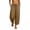 Brown, variant on Cmtiyu Linen Pants for Women, Baggy Elastic Waist Drawstring Wide Leg Pants with Pockets, Casual Flowy Vacation Palazzo Pants, S-3XL