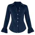 thumbnail image 4 of Njagoc3 Women Business Casual Tops Long Sleeve Blouse Button down Work Shirts Dressy Tops Summer Fall Fashion 2026, 4 of 6