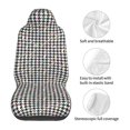 thumbnail image 5 of Yiaed Black And White Houndstooth Print Car Seat Covers,Universal Auto Seats Protector Fits for Car,SUV Sedan,Truck,Automotive Seat Covers & Accessories(Two packs), 5 of 7