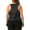 thumbnail image 4 of DARING DIVA Women's Plus Size Sleeveless Jacquard Vest 1X Black, 4 of 6