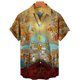 thumbnail image 3 of Camisas hawaianas con estampado 3D de Dios, Jesús, María, para hombre, camisetas casuales de manga corta con estampado 3D, camisetas de gran tamaño, ropa superior, camisas con botones para hombre, blu, 3 of 5