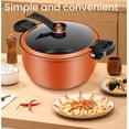 thumbnail image 3 of Multifunctional Large Capacity Non-Stick Pressure Cooker, 8 Qt Micro Pressure Cooker With Visible Transparent Glass Cover,Anti-Scalding Handle, Fast Cooking Pot For All Stovetops (A), 3 of 7