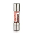 thumbnail image 4 of ReTeiv Salt and Pepper Grinder - 2 in 1 Manual Stainless Steel Salt Pepper Mill Herb Spice Grinder Shakers Refillable with Adjustable Coarseness Ceramic Rotor and Dual Clear Acrylic Chamber, 4 of 5
