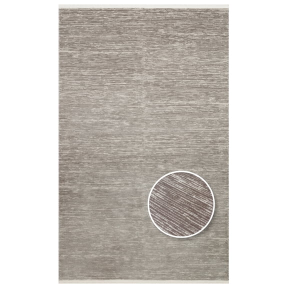 Rani Grey Flat Pattern Acrylic Area Rugs for Living Room Jacquard Textured Modern Rugs Soft Geometric Rug for Bedroom Washable Rug Non-Slip Bohemian Carpet Perfect for Dining Room Office Beige