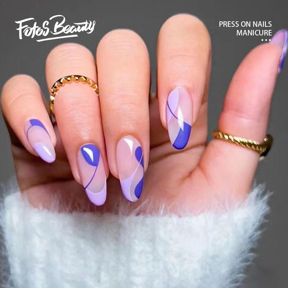 Pastel Purple Marble Nails | lupon.gov.ph
