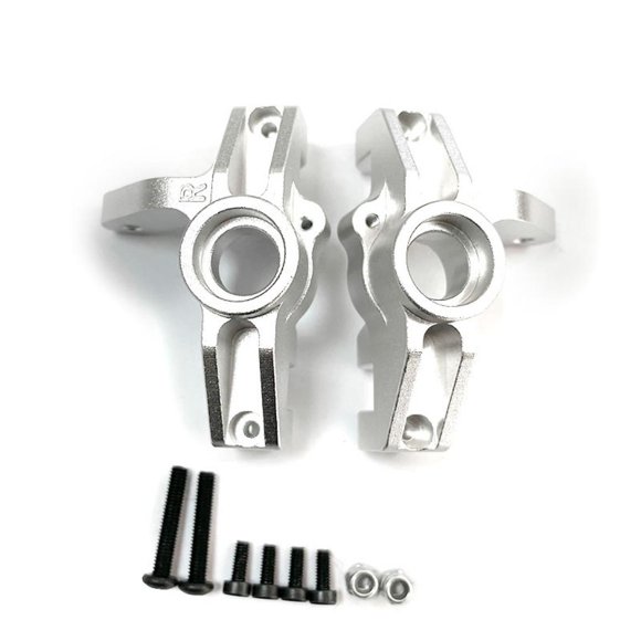 Soporte de Cubo de Dirección Vogacara de Aleación de Aluminio para 1/10 LOSI Baja Rey 4WD Plata