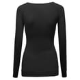 thumbnail image 2 of FashionOutfit Women's Basic Solid Round Neck Long Sleeves Sweatshirt, 2 of 3