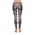 thumbnail image 4 of SUNENAT Colorful Paisley Indian Floral Women's Capri Leggings Stretchy Skinny Yoga Pants 4XL, 4 of 4
