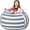Grey, variant on Wekapo Stuffed Animal Storage Bean Bag Chair Cover for Kids | Stuffable Zipper Beanbag for Organizing Children Plush Toys Large Premium Cotton Canvas