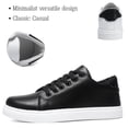 thumbnail image 4 of CHICVOMEY Fashion Sneakers for Men Skate Shoes Synthetic Leather White Sneakers Low Top White Tennis Shoes Lace up Casual Sneakers for Shcool, 4 of 8