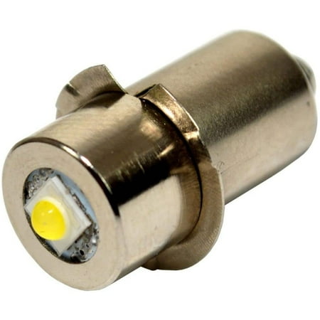 HQRP 3W 6-24V P13.5s High Brightness Upgrade Conversion LED Bulb Power Tool Torch Flashlight Lantern Work Light Replacement Bulb 6V 9.6V 12V 14.4V 18V 24V
