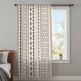 thumbnail image 3 of Boho Ethnic Sheer Curtains 63 Inches Long, Aztec Bohemian Vintage Geometric Brown Rustic Light Filering Curtains, Breathable Simi Curtain Privacy Drapes for Living Room Bedroom Window Treatment, 3 of 9