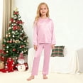 thumbnail image 2 of Christmas Family Pajamas Matching Sets Silk Christmas Pajamas Long Sleeve Pullover Holiday Nightwear Top and Pajamas Pants Personalized Christmas Pajamas, 2 of 8