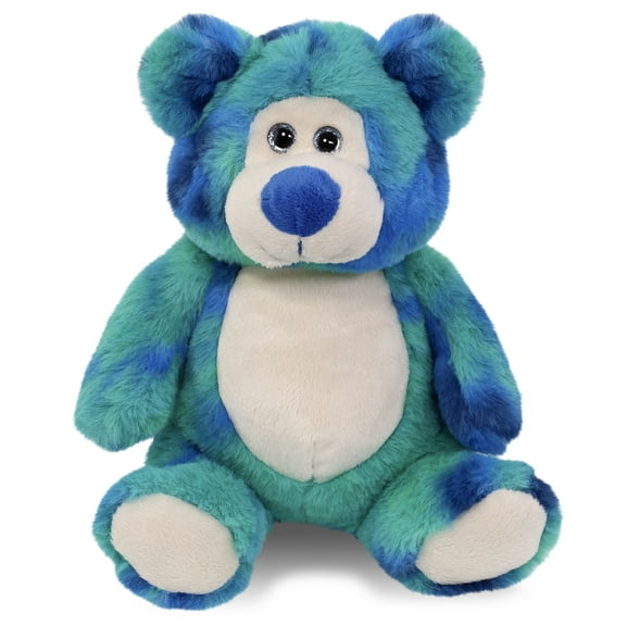 DolliBu Blue Tie-Dye Bear Plush - Super Soft Stuffed Animal, Cute Wild Animal Plush, Adorable Fluffy Stuffed Animal for Boys and Girls, Stuffed Animals Plush Gift for Babies, Kids, Adults - 9 Inches