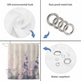 thumbnail image 3 of Watercolor Lavender Shower Curtain Set - Long 72" x 84" Washable Bathtub Curtain with 12 Hooks, Country Spring Field Leaf Wildflower Waterproof Fabric Stall Shower Curtains for Bathroom Décor, 3 of 6