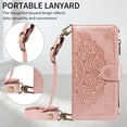 thumbnail image 6 of For Samsung Galaxy A17/A26 5G Wallet Case, 9 Card Slots RFID Blocking Crossbody Leather Cover, Zipper Pocket, Detachable Wrist & Shoulder Strap, Magnetic Shockproof Protective Phone Case for Women, 6 of 11